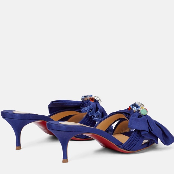 🌺CHRISTIAN LOUBOUTIN🌺 Marie Anne 55 Embellished Sandals Size: 35 - Picture 3 of 15